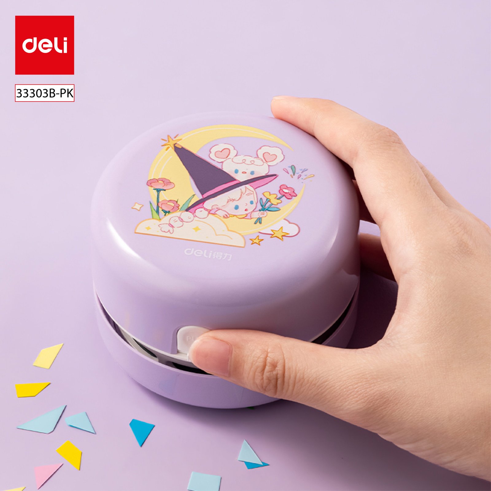 ديلي مجموعة هدية - قرطاسية مدرسية - (مبراة كهربائية*1، مكنسة كهربائية مكتبية*1، ممحاة كهربائية) - أزرق / نهدي - 33303B