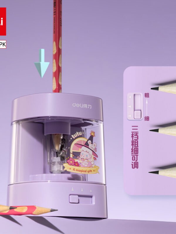 ديلي مجموعة هدية - قرطاسية مدرسية - (مبراة كهربائية*1، مكنسة كهربائية مكتبية*1، ممحاة كهربائية) - أزرق / نهدي - 33303B