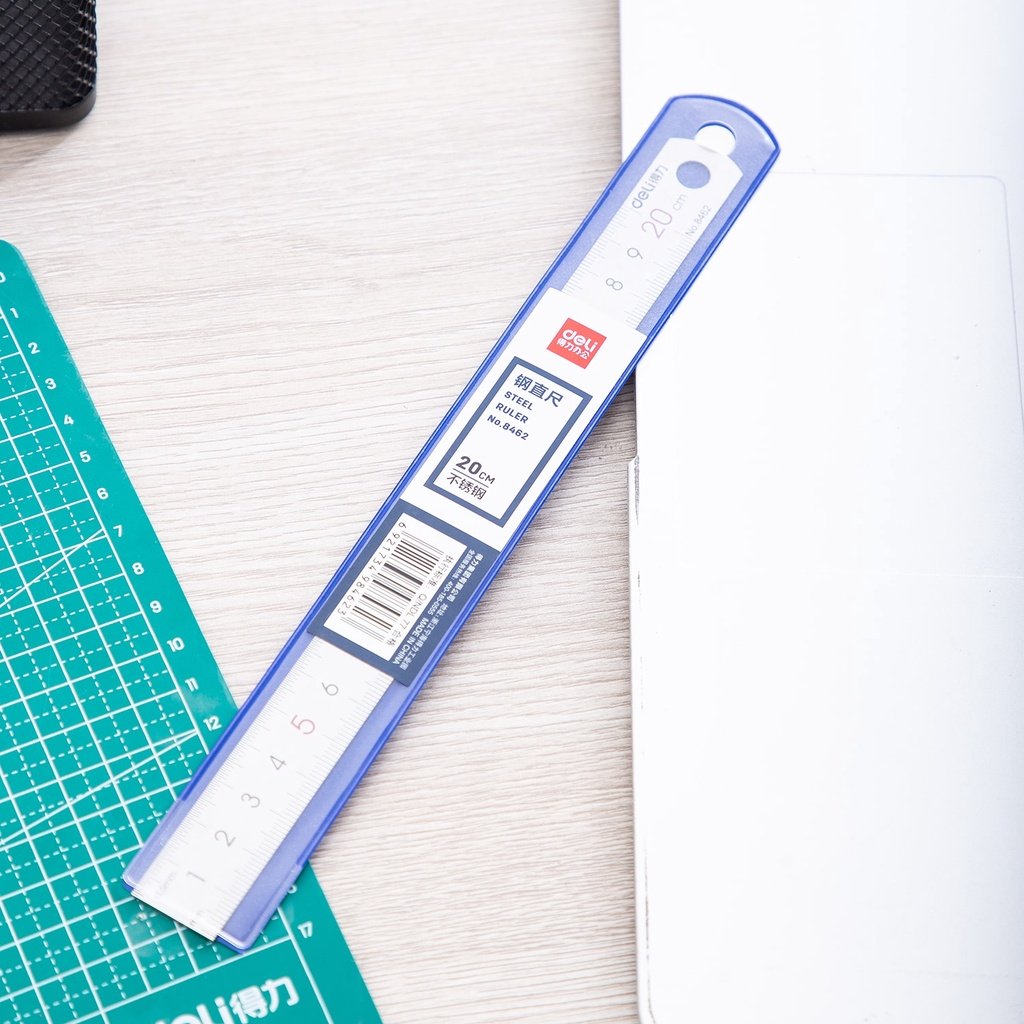 ديلي مسطرة معدن - قياس 20 سم - فضي - E8462