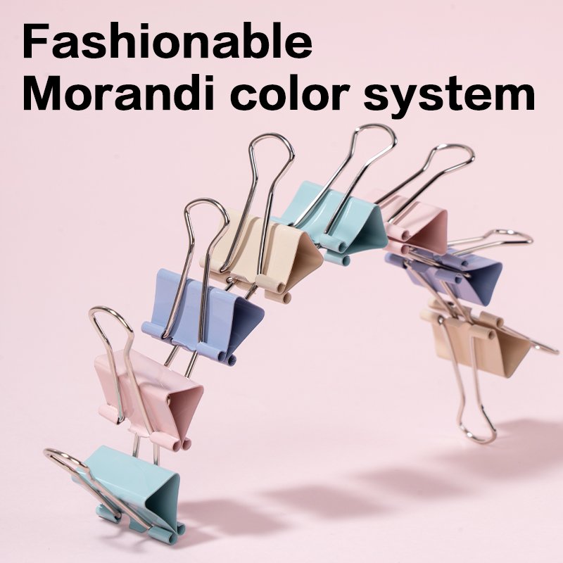 ديلي ملقط ورق معدن - نمرة 4 - 25 مم - أحمر/أصفر/أخضر/أزرق - E8554C