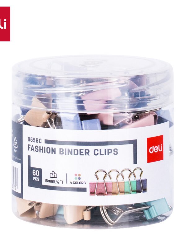 ديلي ملقط ورق - نمرة 6 - 15 مم - أحمر/أصفر/أخضر/أزرق - E8556C