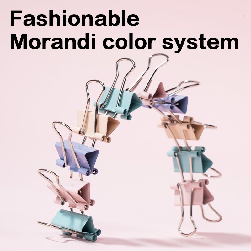 ديلي ملقط ورق - نمرة 6 - 15 مم - أحمر/أصفر/أخضر/أزرق - E8556C