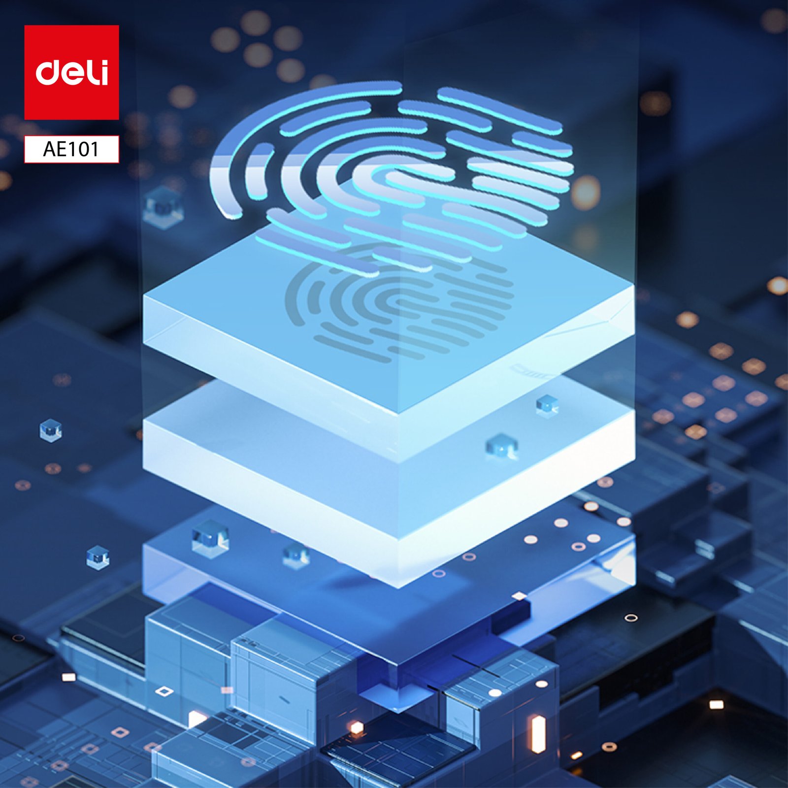 ديلي خزنة معدنية باب مسطح - حماية (أرقام -بصمة-مفتاح) - 25 كغ - 45×32×40 سم - رمادي - AE101