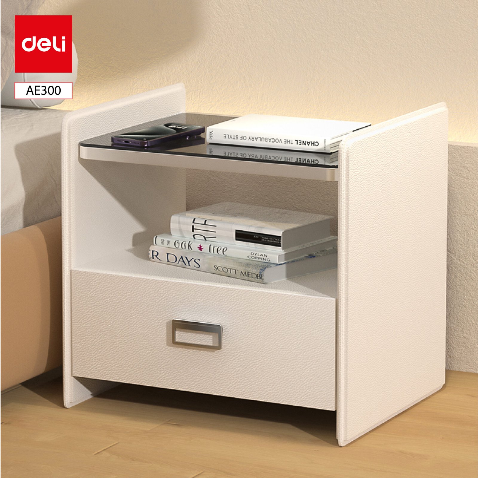 ديلي خزنة مدمجة كطاولة بجانب السرير - حماية (أرقام-بصمة-مفتاح) - 26.3 كغ - 52*42.5*49 سم - رمادي/ أسود - AE300