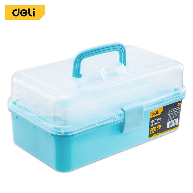 ديلي صندوق أدوات فنية - بلاستيك - 13 بوصة - وردي/ أزرق - DL432013A