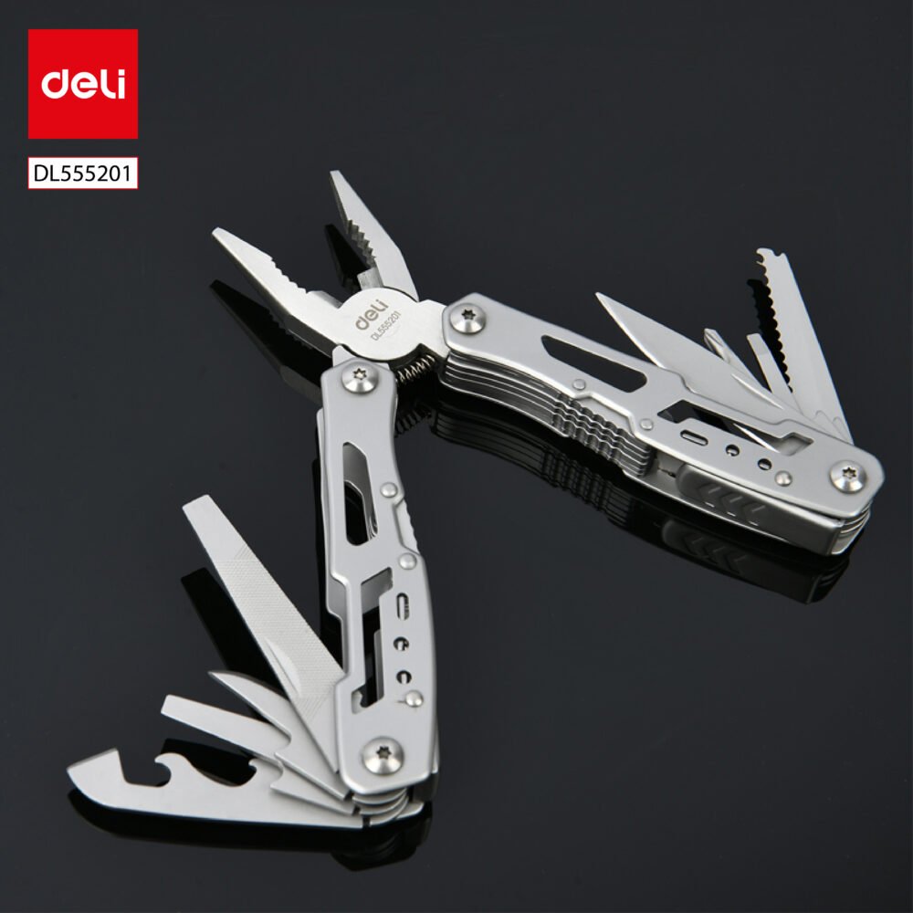 DL555201 5 (1) ديلي كماشة متعددة الاستخدامات قابلة للطي - 13 في 1 - رمادي - DL555201