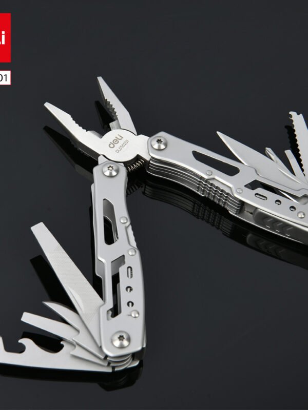 DL555201 5 (1) ديلي كماشة متعددة الاستخدامات قابلة للطي - 13 في 1 - رمادي - DL555201