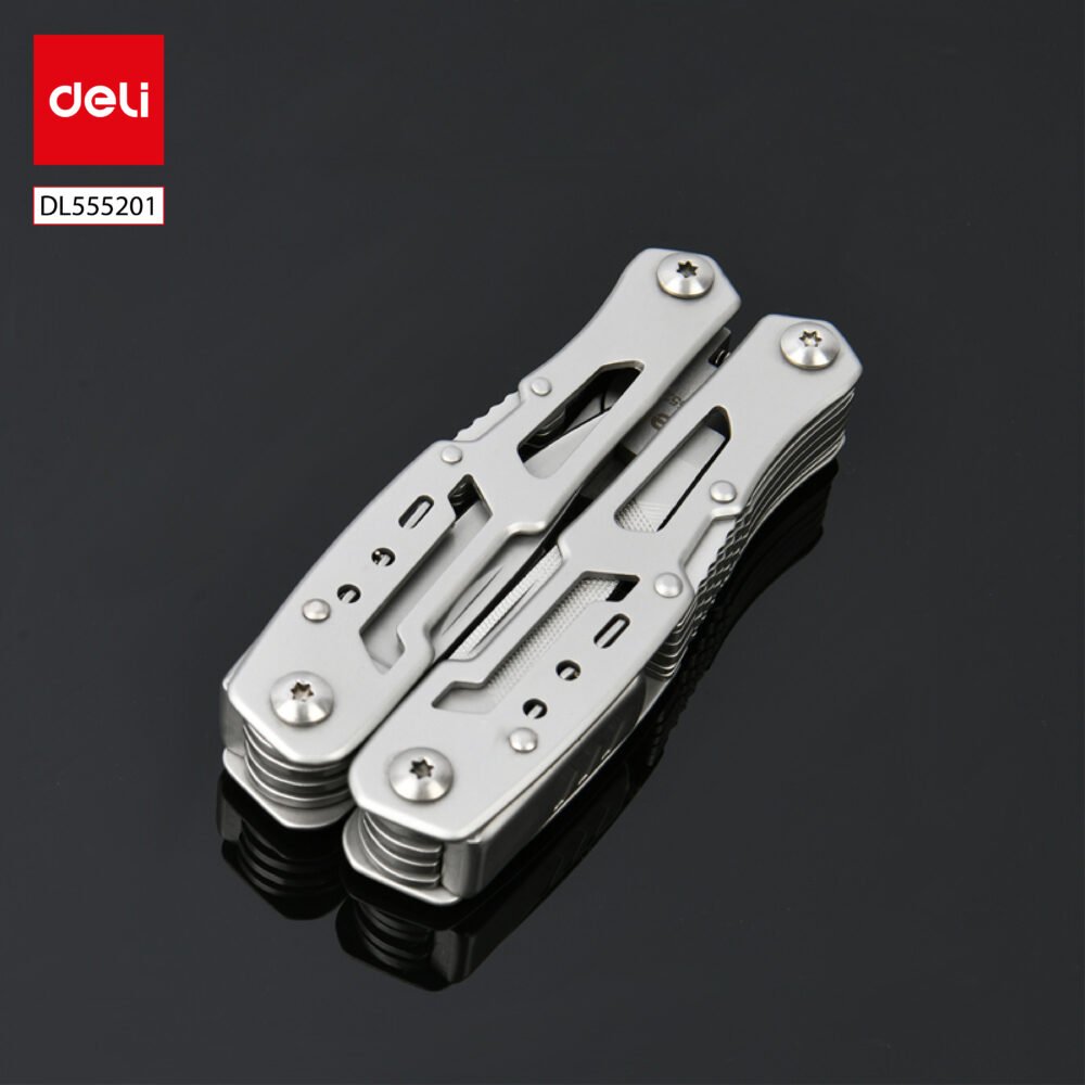 DL555201 5 (2) ديلي كماشة متعددة الاستخدامات قابلة للطي - 13 في 1 - رمادي - DL555201