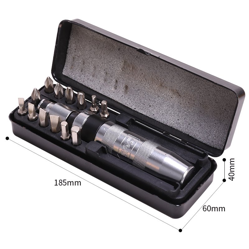 DL8901 (2) ديلي مفك دق معدن - مجموعة 13 رأس - علبة معدن DL8901