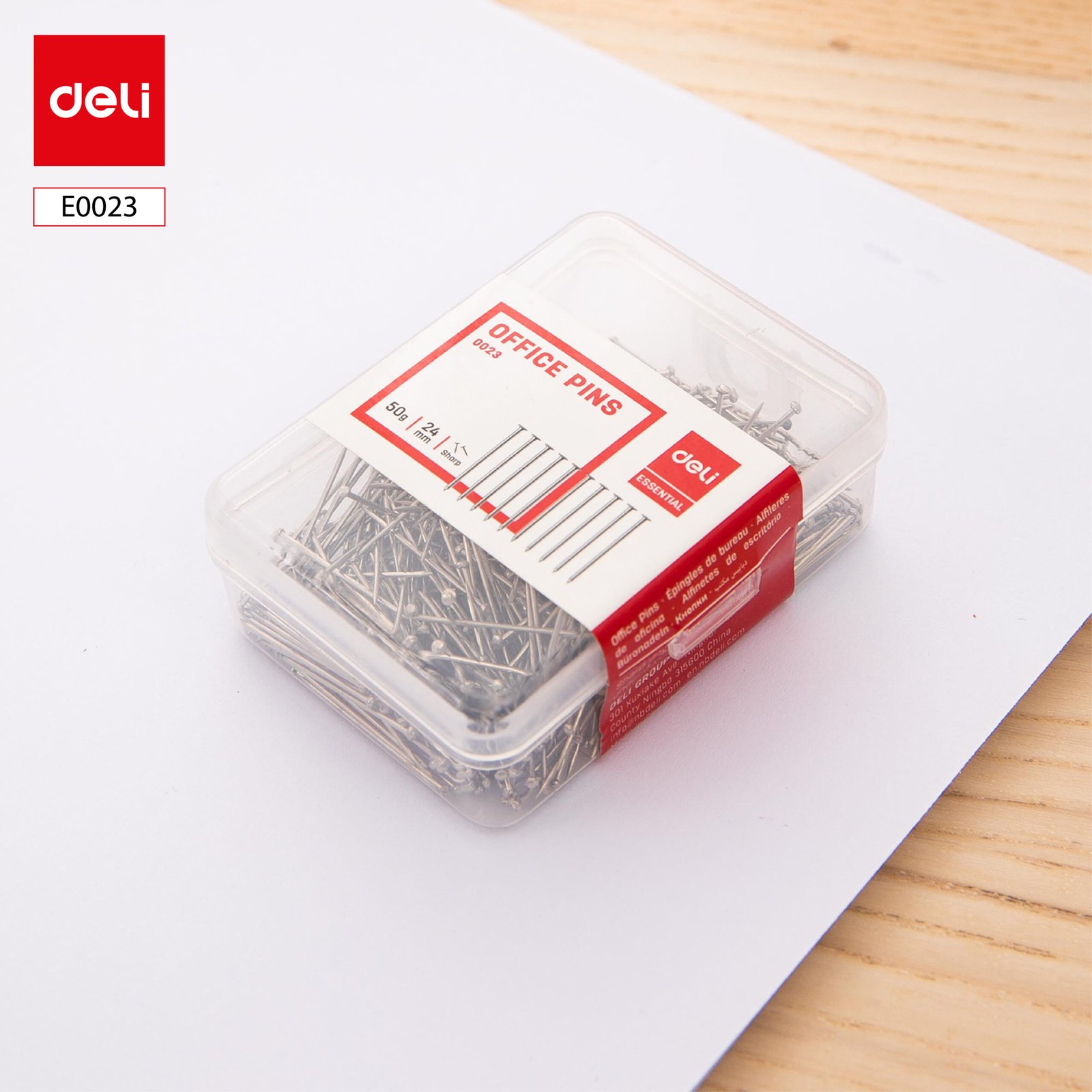 ديلي دبابيس مكتب - نمرة 2 - 24 مم، 1 إنش - فضي - E0023