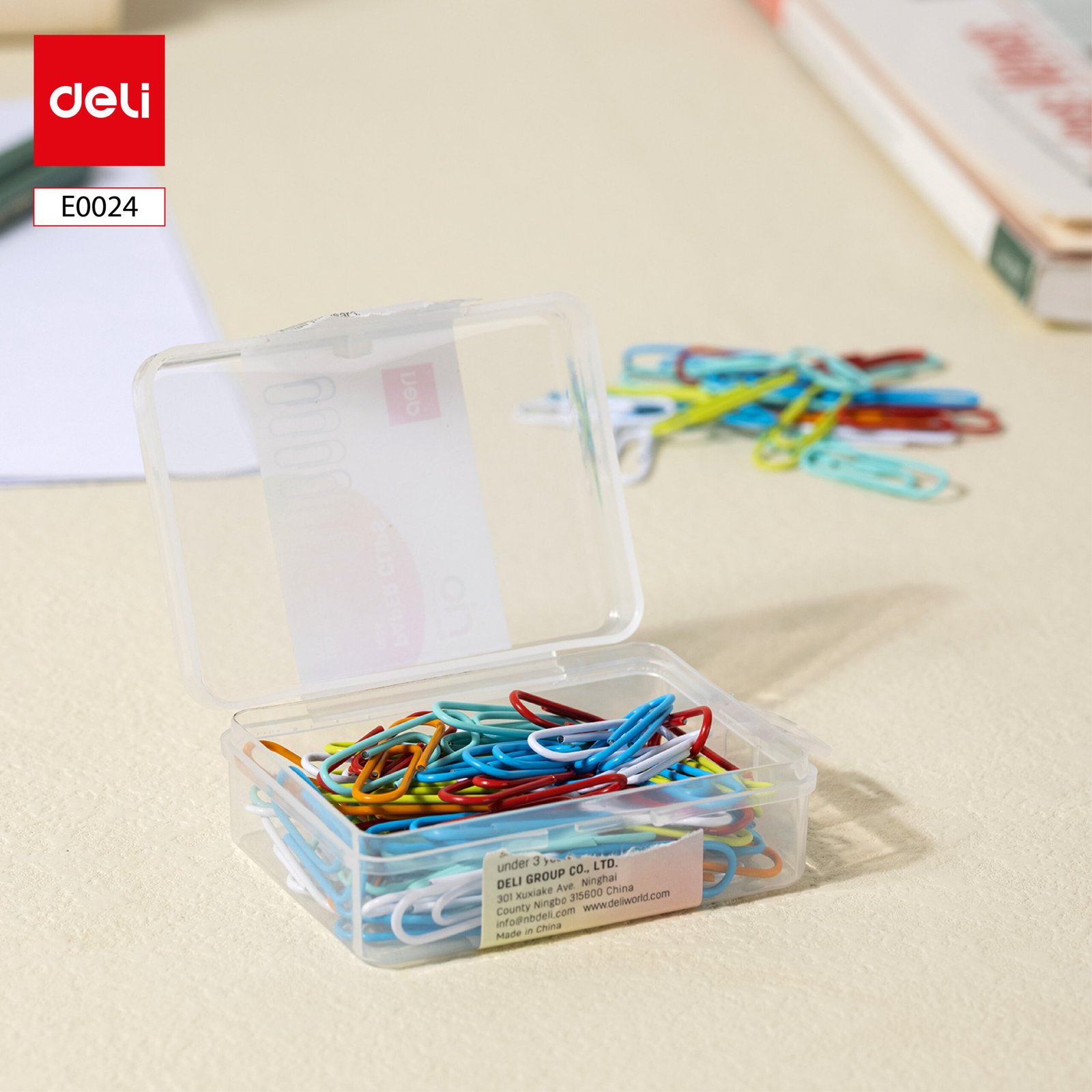 E0024 (2) ديلي مشابك ورق - 3 29 مم - ألوان مختلفة - E0024