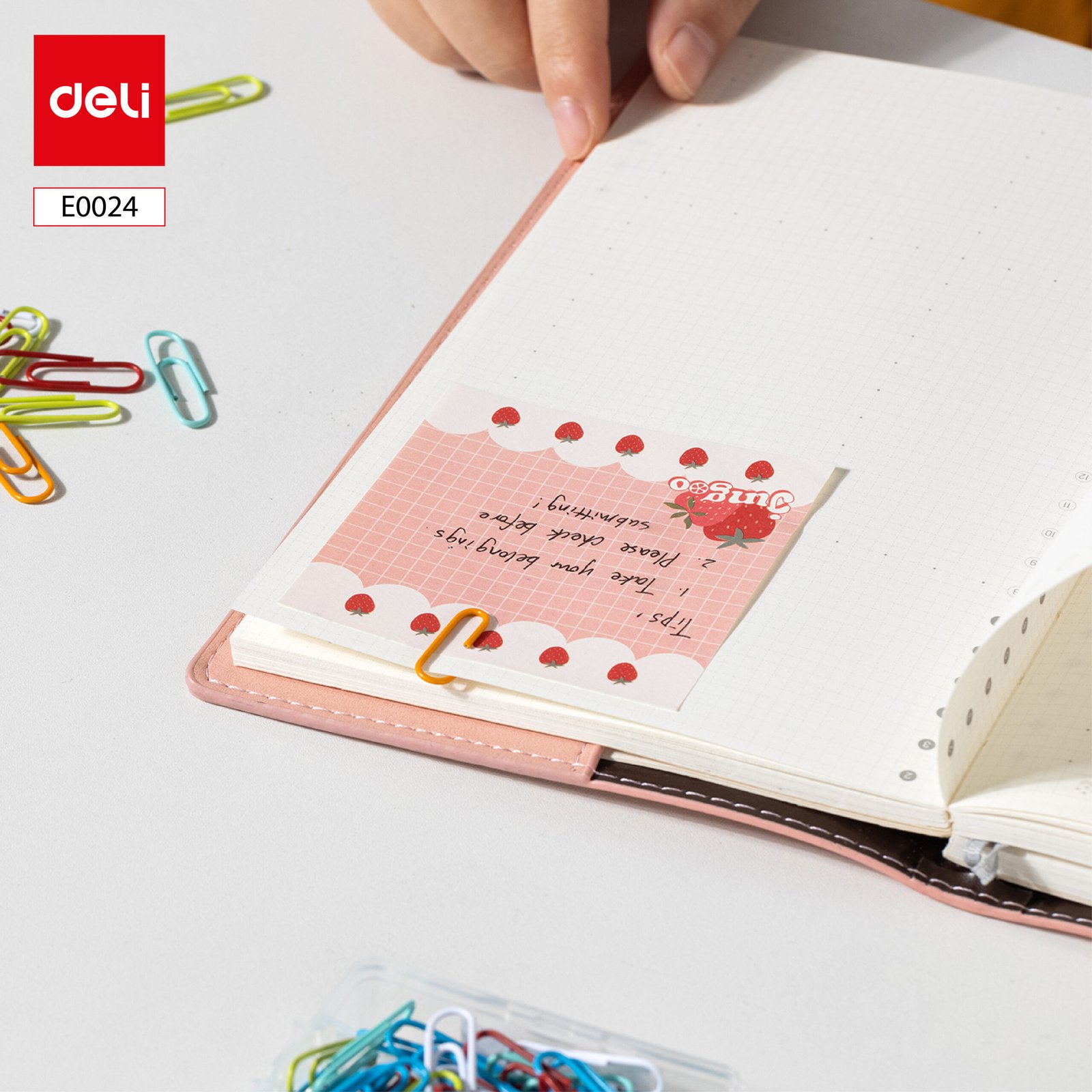 E0024 (3) ديلي مشابك ورق - 3 29 مم - ألوان مختلفة - E0024