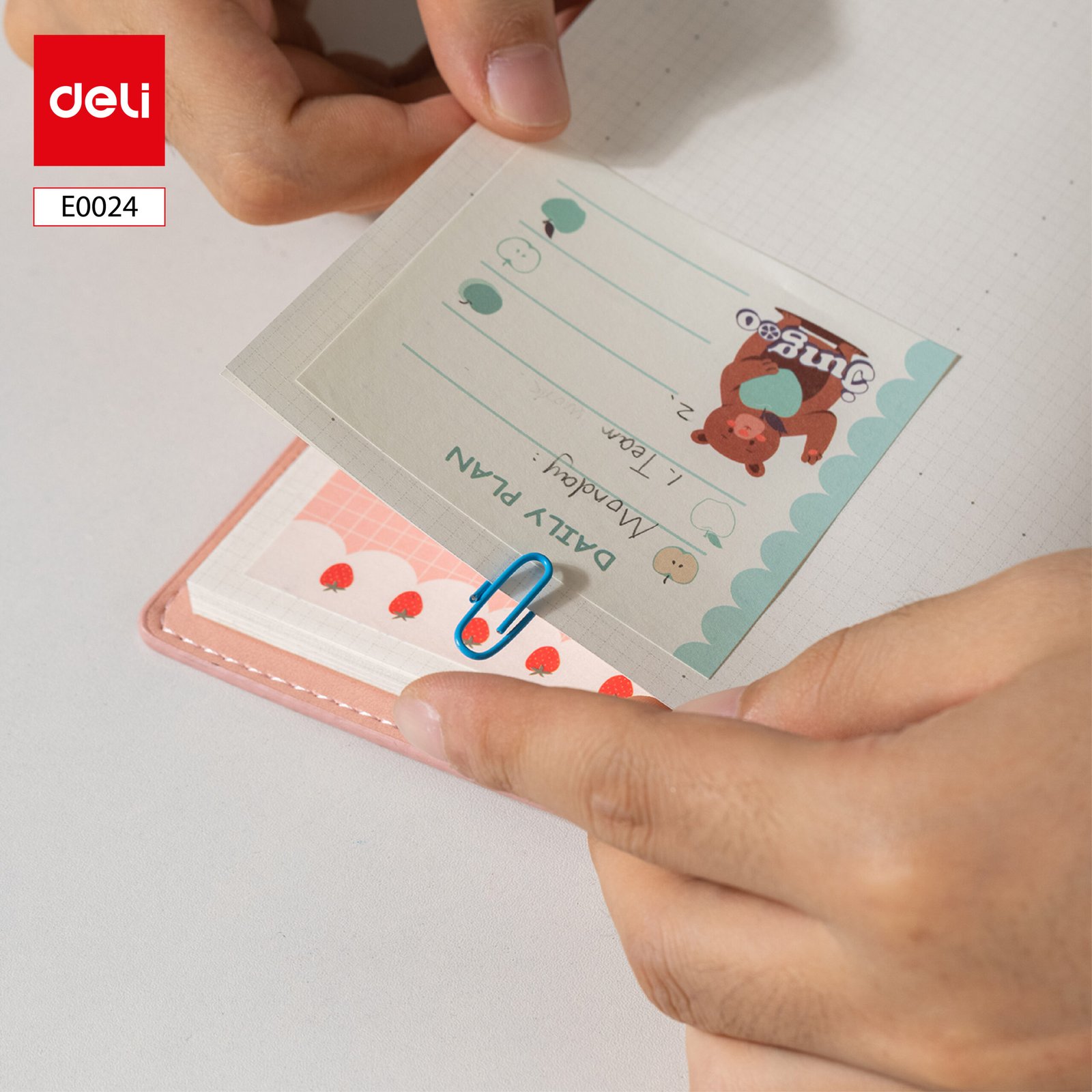 E0024 (6) ديلي مشابك ورق - 3 29 مم - ألوان مختلفة - E0024