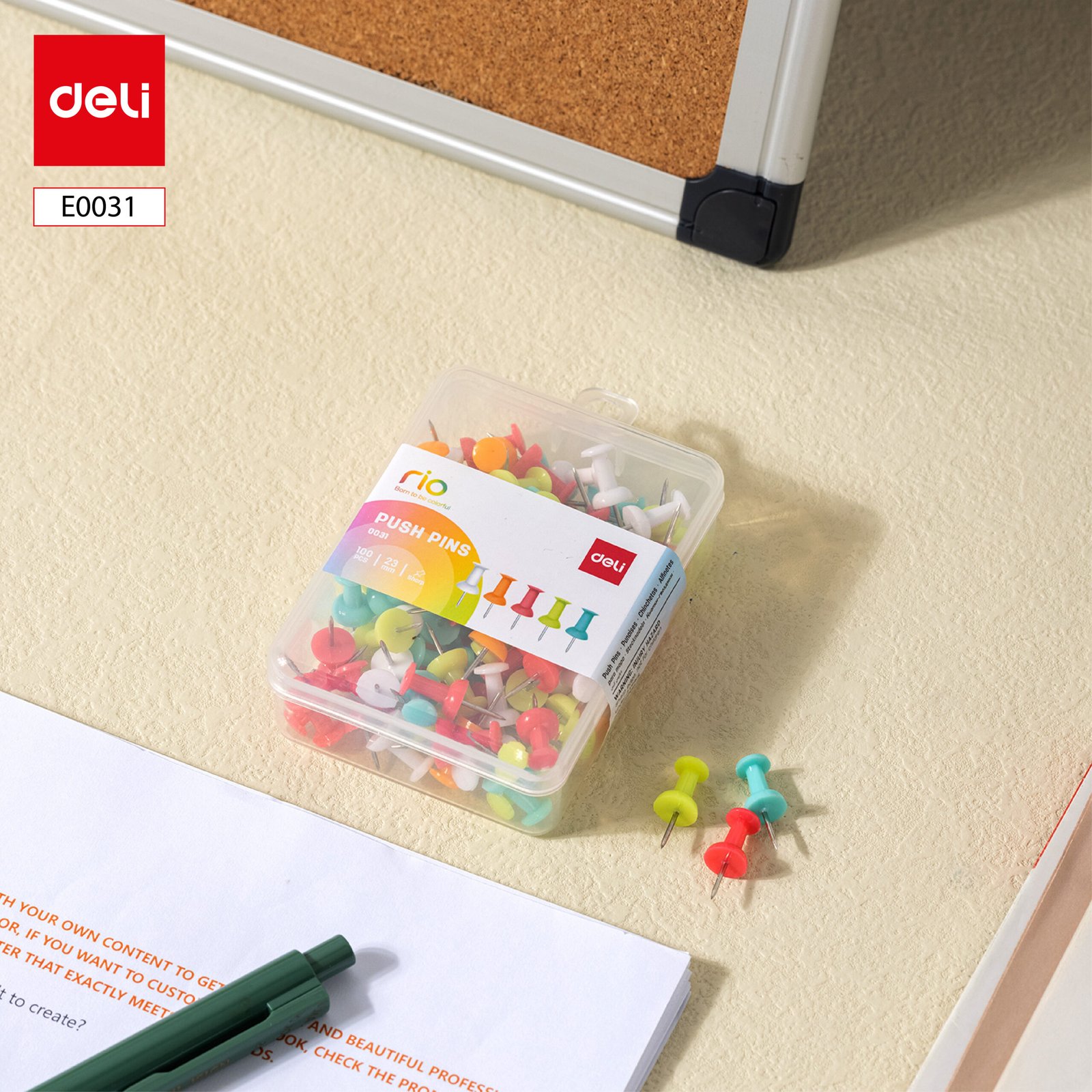 ديلي دبوس تثبيت بمقبض - 23 مم - ألوان مختلفة - E0031