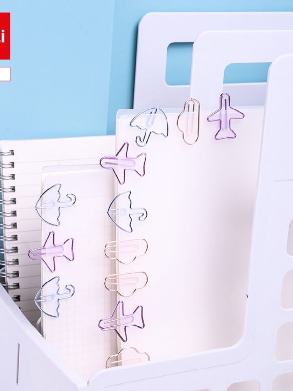 E0055 (2) ديلي مشبك ورق - أشكال مختلفة - 12 قطعة/علبة - ألوان مختلفة - E0055