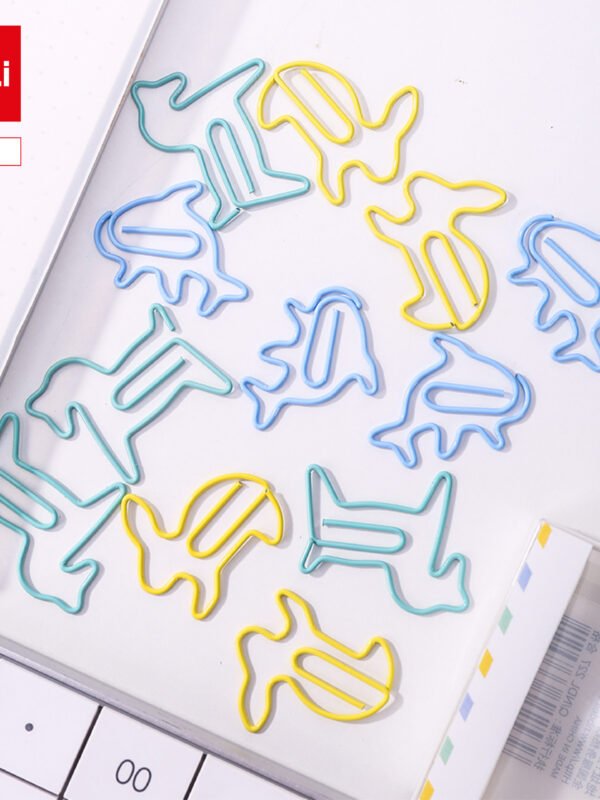 ديلي مشبك ورق - أشكال مختلفة - 12 قطعة - ألوان مختلفة - E0056