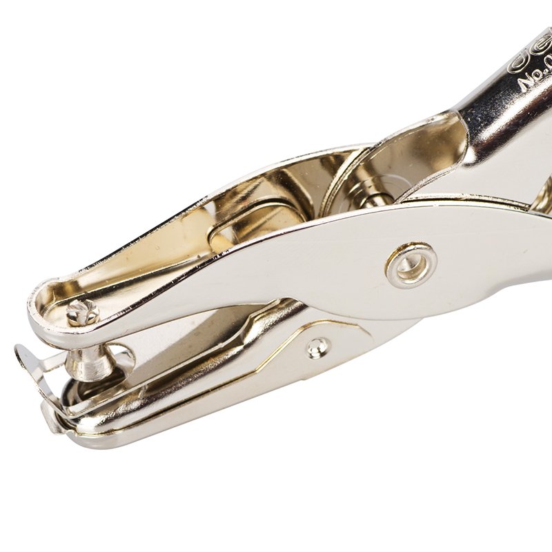 E0114 (3) ديلي ثقابة مقبض - ثقب واحد - 8 صفحات، قطر 6 مم - فضي - E0114