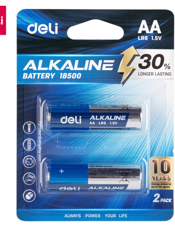 ديلي بطارية AA ألكالاين - 2 قطعة - 1.5v - أزرق - E18500