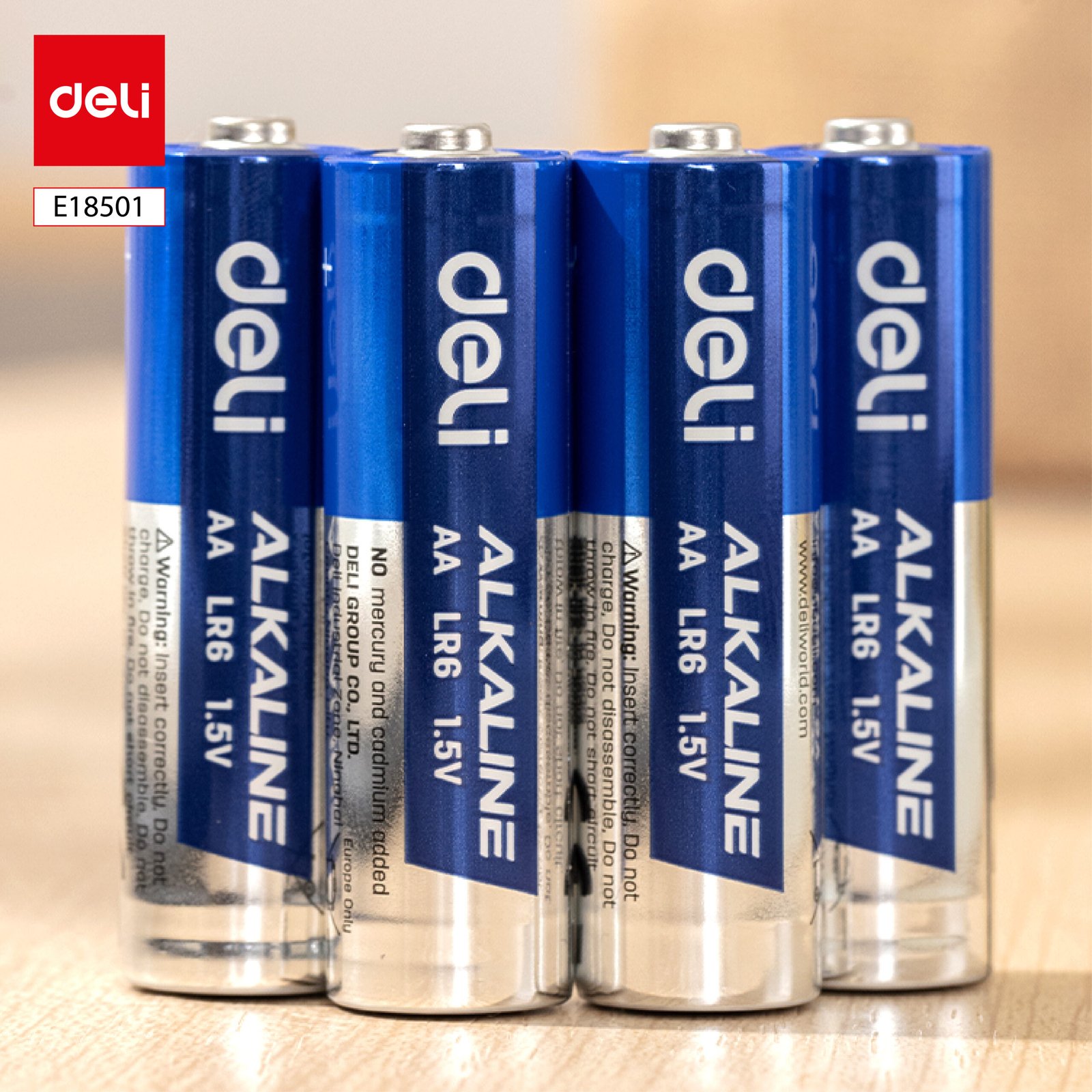 ديلي بطارية AA ألكالاين - 4 قطع - 1.5v - أزرق - E18501