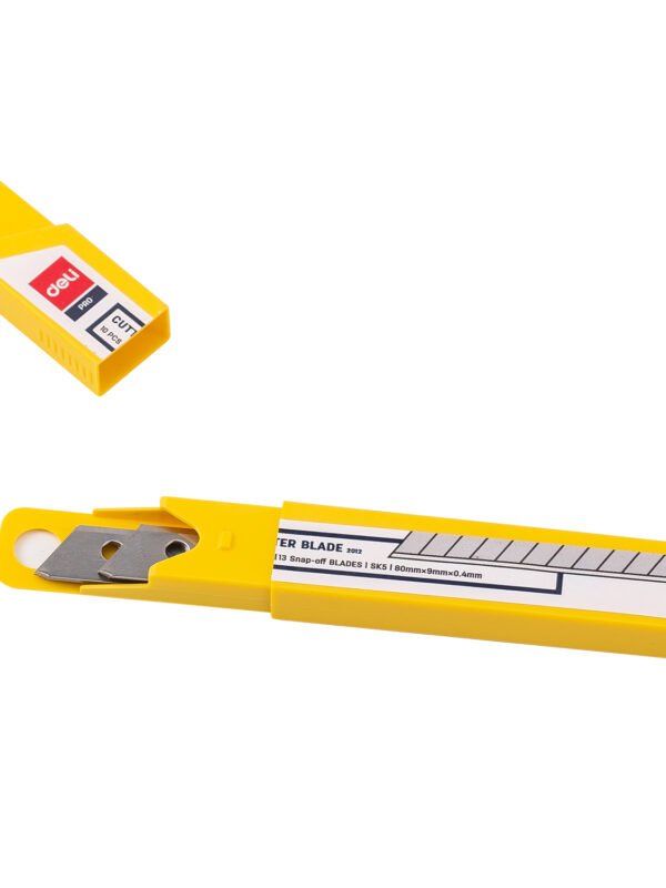 ديلي نصلة مشرط رفيع - علبة 10 قطع - نصلة 13 رأس - 80×9×0.4 مم E2012