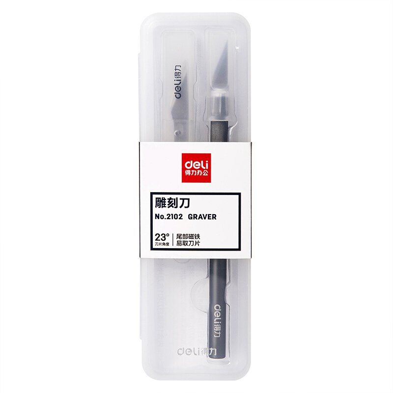 E2102 (1) ديلي سكين نحت - الطول: 148 مم، 10 شفرات - فضي، رمادي - E2102