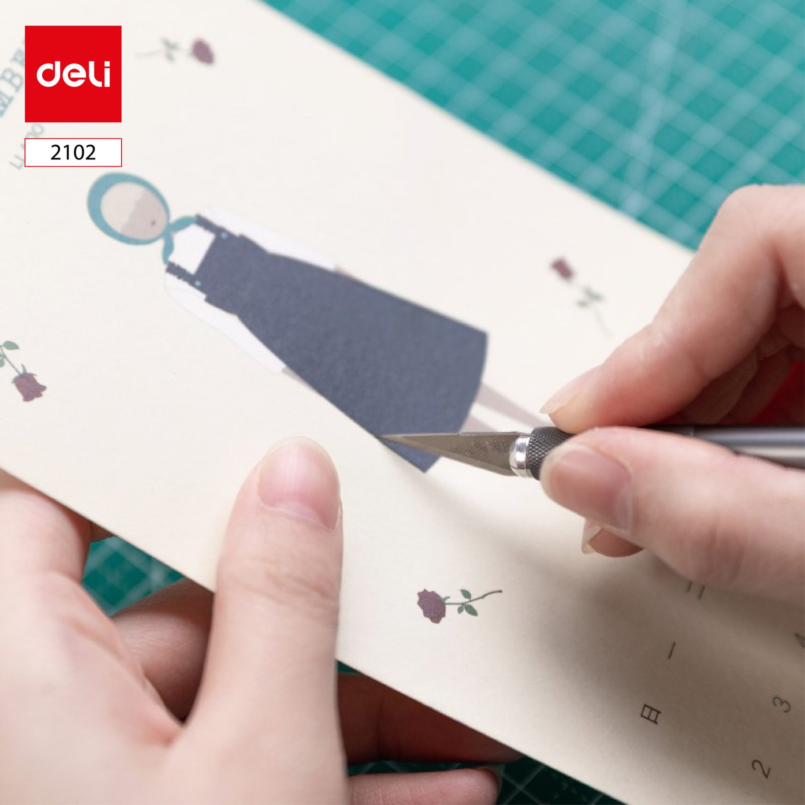 E2102 5 (1) ديلي سكين نحت - الطول: 148 مم، 10 شفرات - فضي، رمادي - E2102