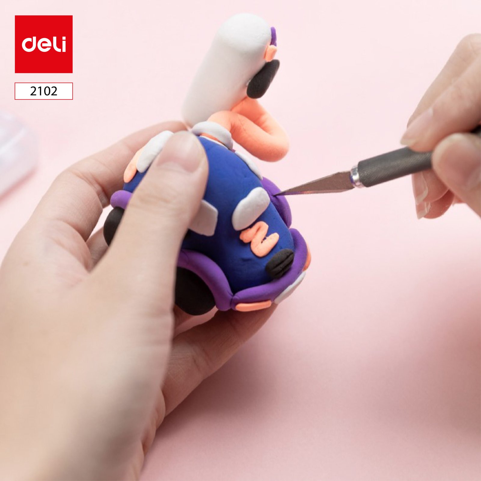 E2102 5 (2) ديلي سكين نحت - الطول: 148 مم، 10 شفرات - فضي، رمادي - E2102