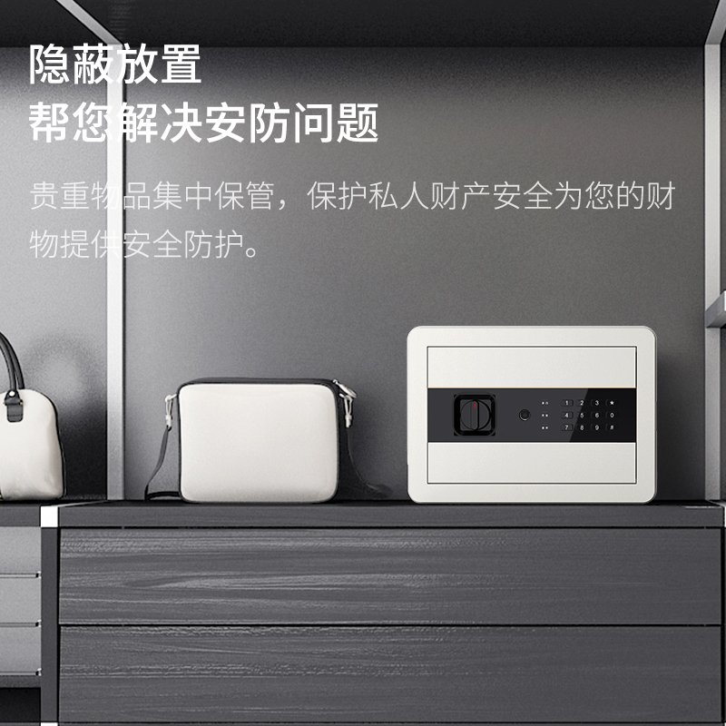 ديلي خزنة معدنية - حماية (أرقام -مفتاح) - 9.2 كغ - 25*35*25 سم - أبيض/ أسود - E27209