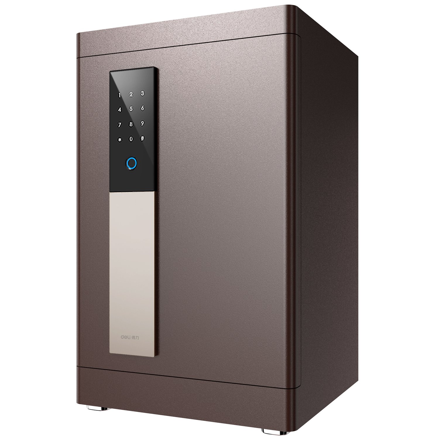 ديلي خزنة معدنية باب مدمج - حماية (أرقام -بصمة-مفتاح) - 43 كغ - 36*38*60 سم - بني - 33578