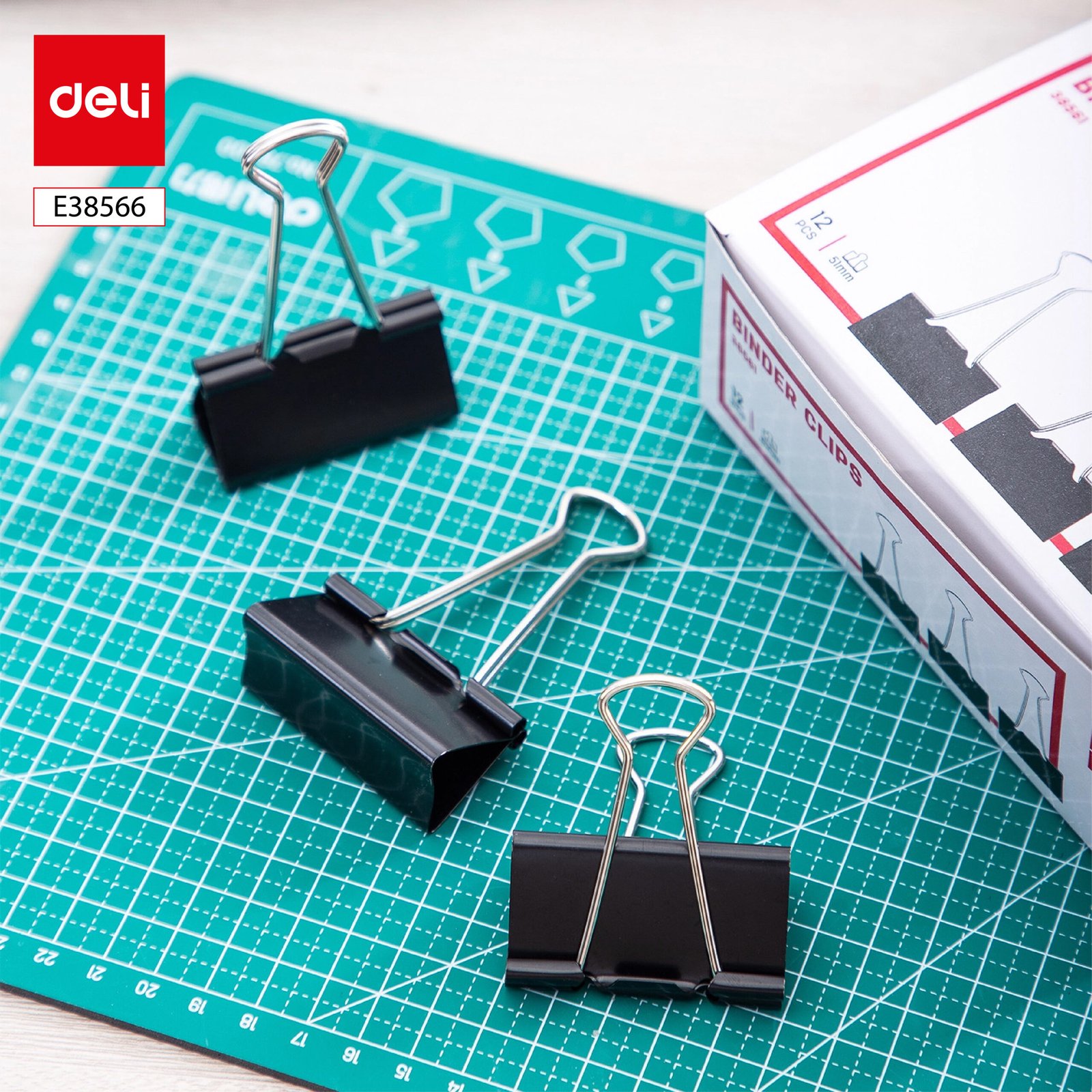 ديلي ملقط ورق - 15 مم - أسود - E38566