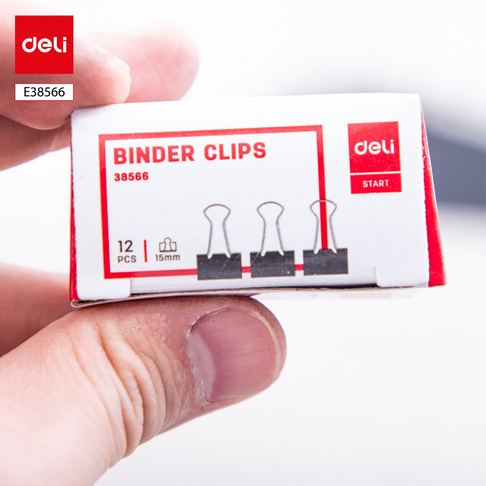 ديلي ملقط ورق - 15 مم - أسود - E38566