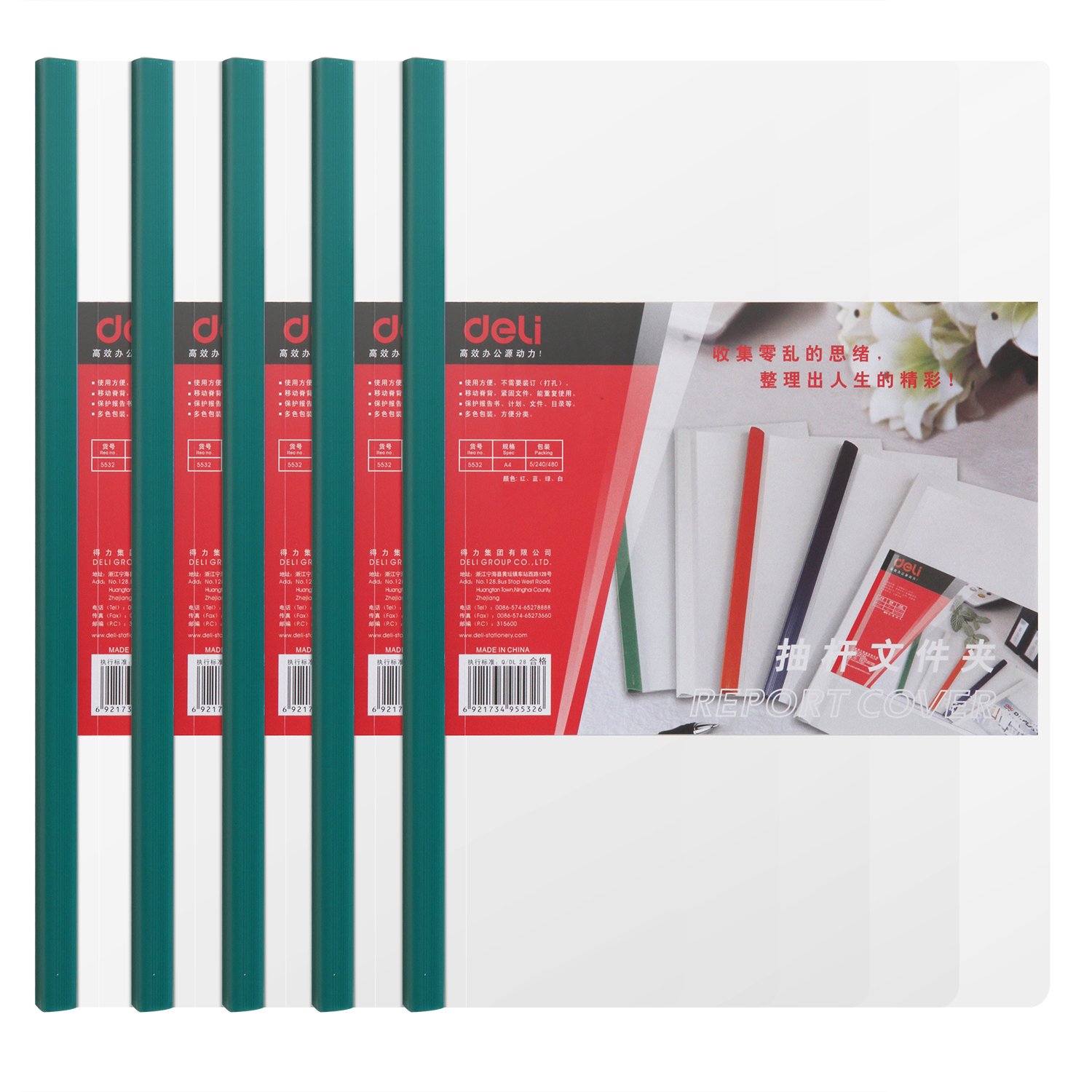 ديلي مصنف عظمة - قياس A4 - غلاف شفاف - ألوان مختلفة E5532