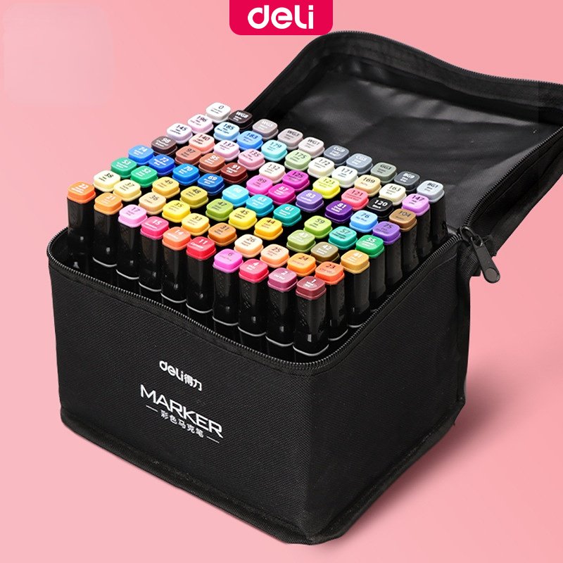 ديلي سكيتش ماركر - طرفين - مع حقيبة - مجموعة 60 قلم - E70806-60