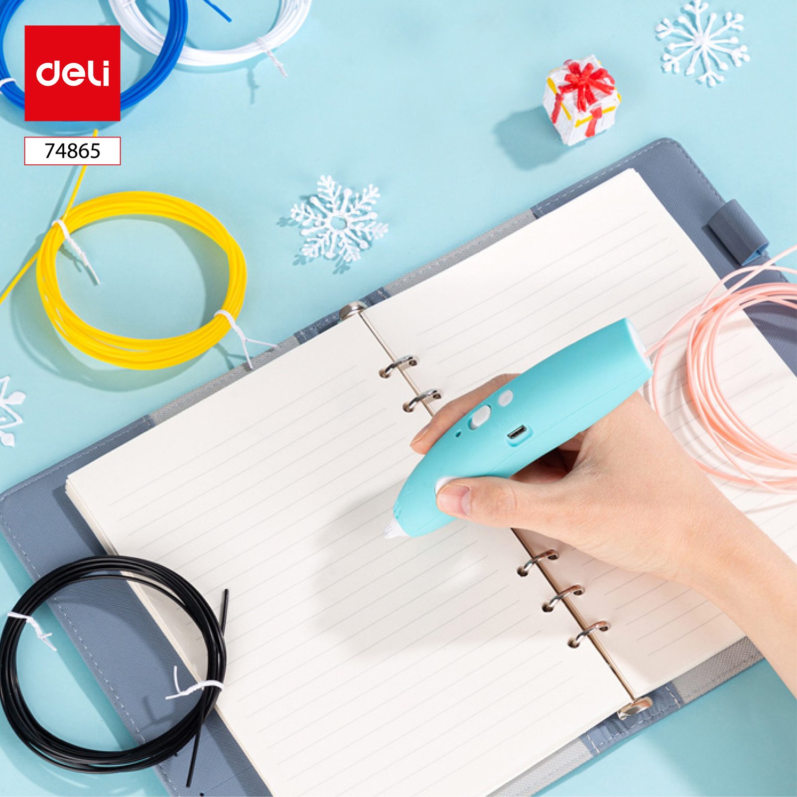 ديلي مجموعة مواد لطابعة الرسم ثلاثية الأبعاد - 3 أمتار - 5 ألوان - E74865