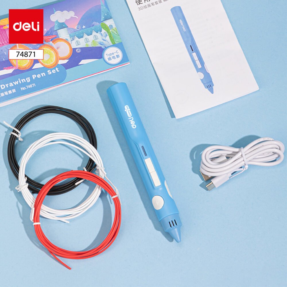 ديلي قلم طباعة ثلاثية الأبعاد - 190*100*67 مم - أزرق - E74871