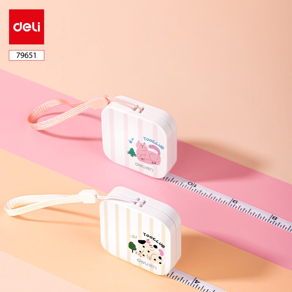 ديلي شريط قياس - مقاس الشريط: 1.5 متر (الطول) × 0.7 مم (العرض) - وردي أصفر - E79651