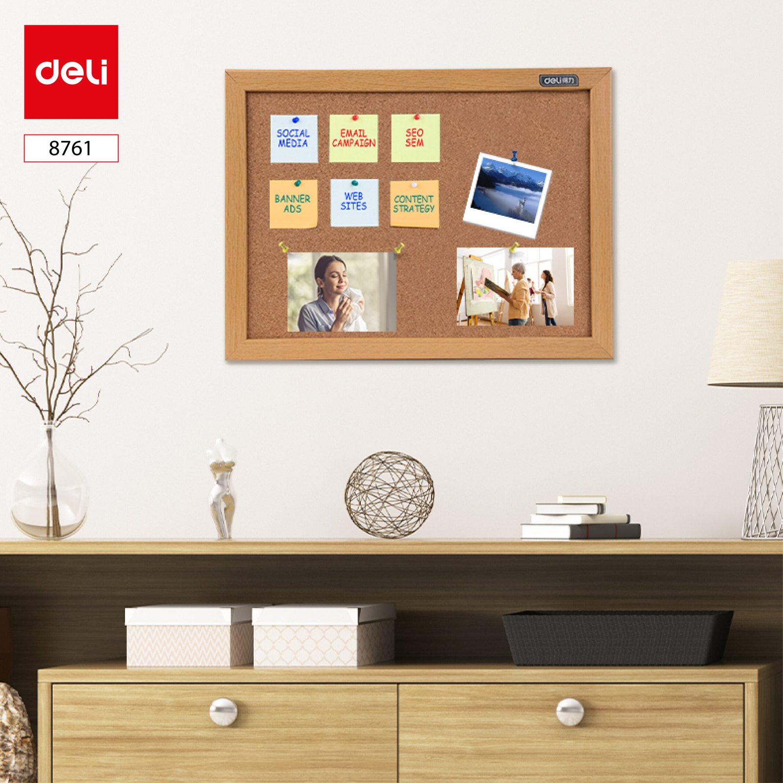 E8761 (4) ديلي لوح تعليق - 30*40 سم - لون خشبي - E8761