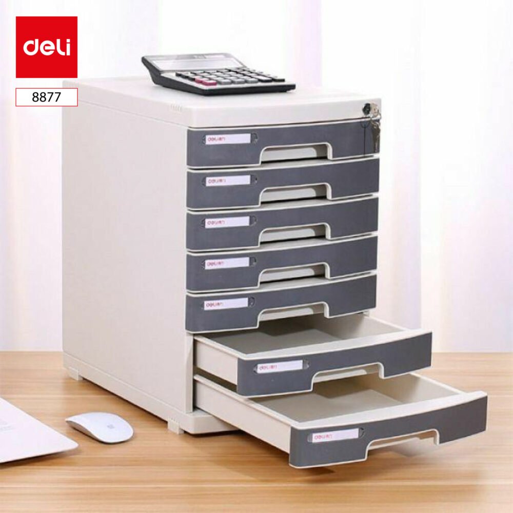 E8877 (3) ديلي خزانة ملفات - 7 دروج - 395×302×432 سم - رمادي - E8877