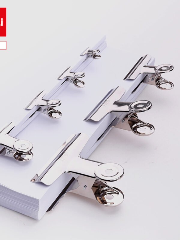 E9520 (3) ديلي ملقط ورق صناعي - 88 مم - فضي - E9520