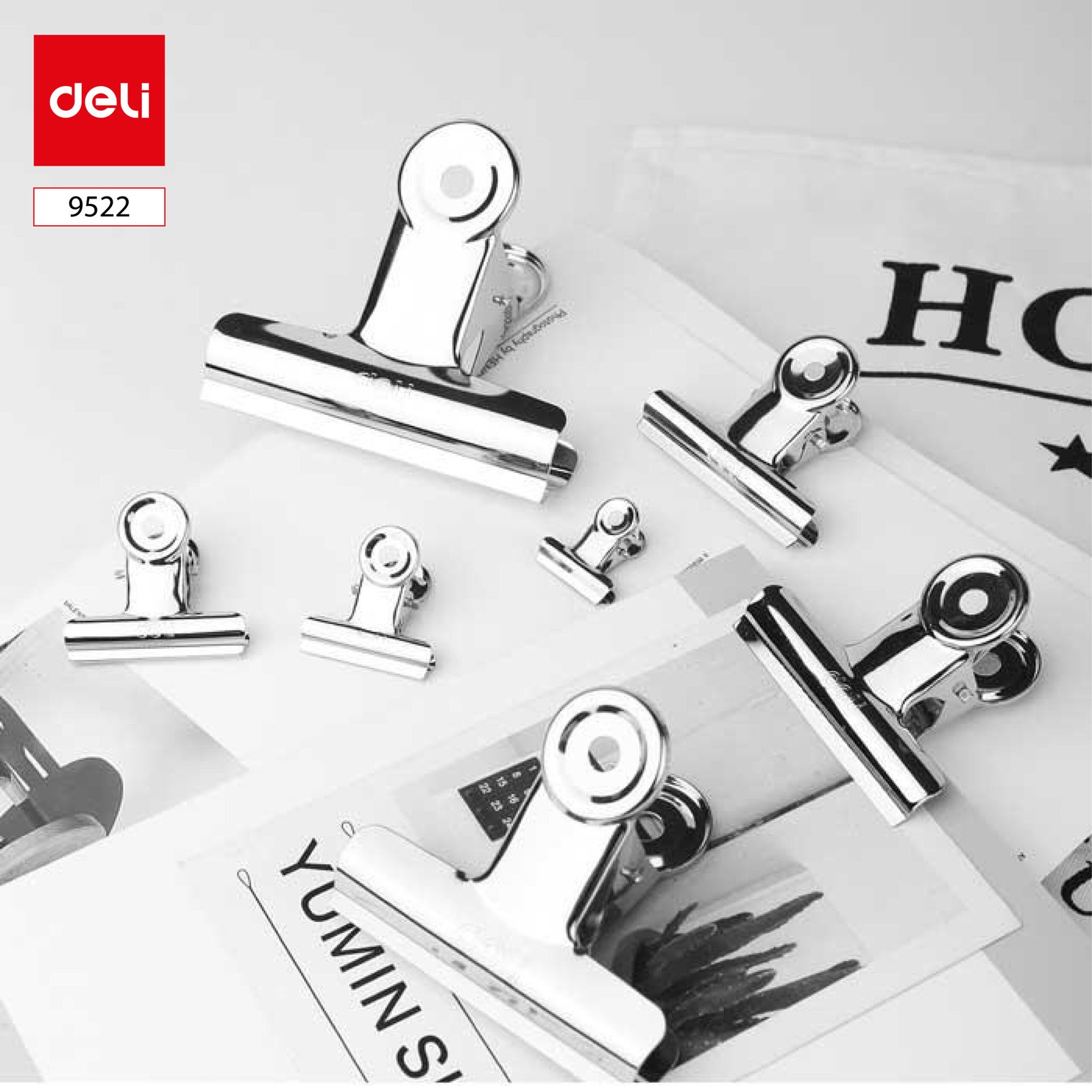 ديلي ملقط ورق صناعي - 64 مم - فضي - E9522