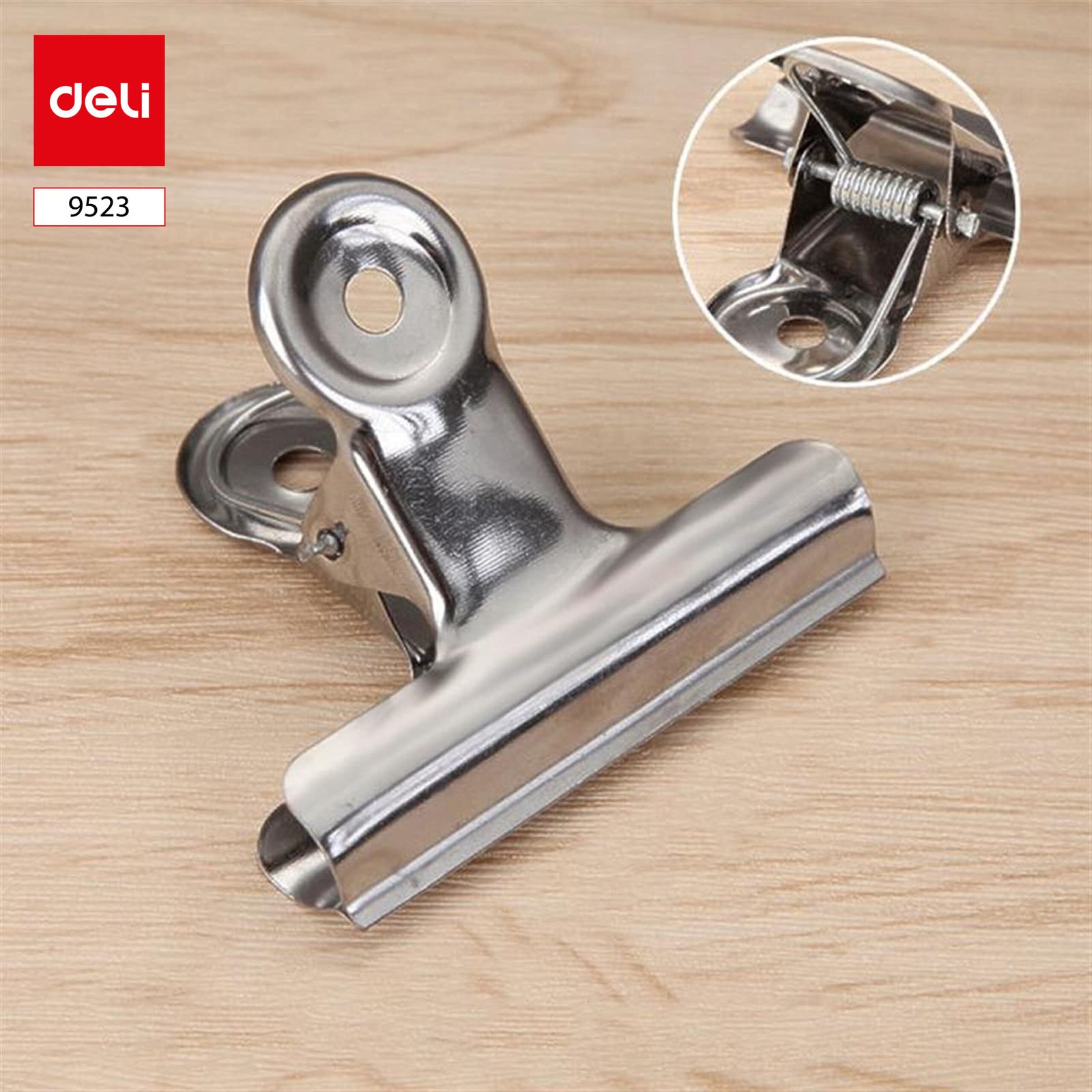 ديلي ملقط ورق صناعي - 51 مم - فضي - E9523