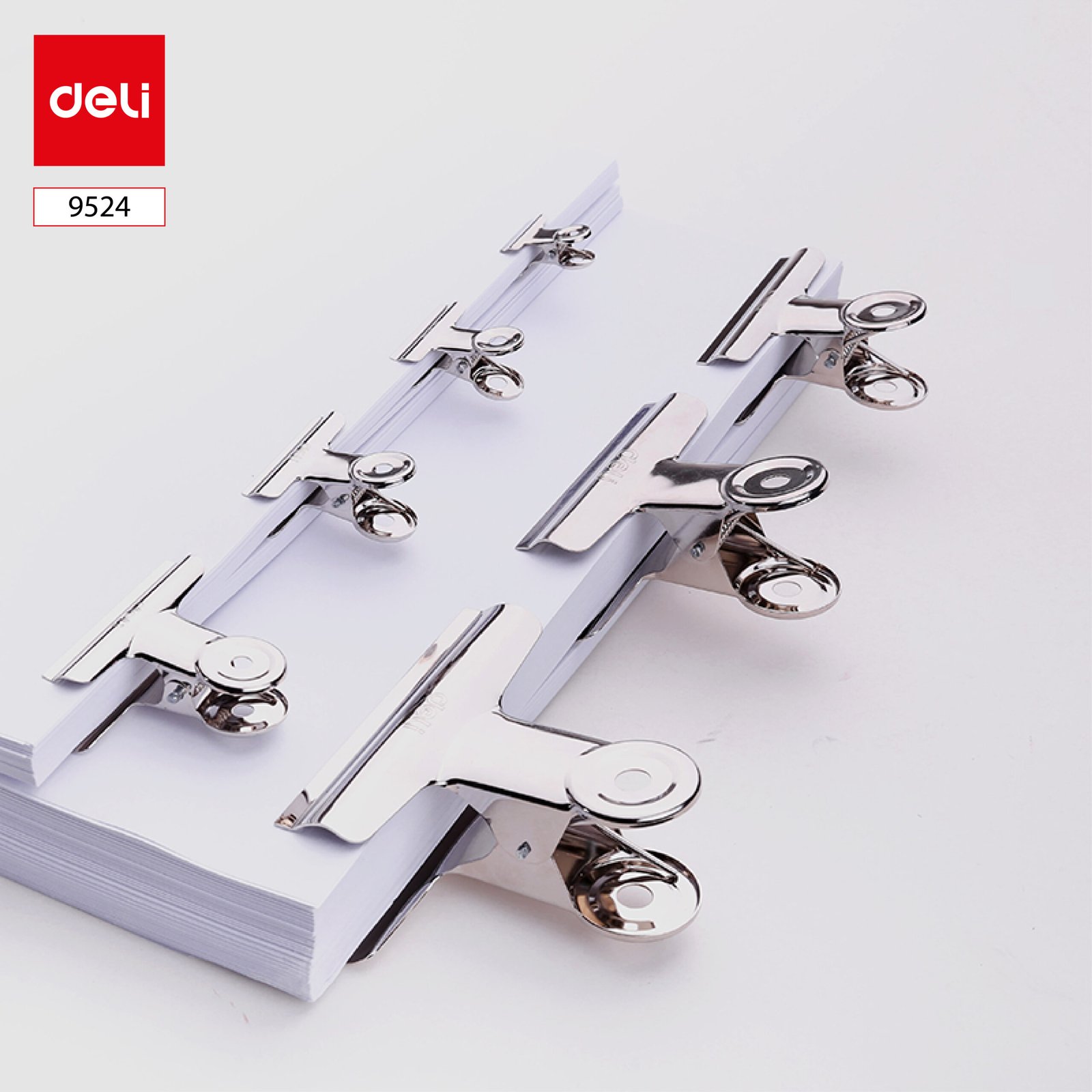 ديلي ملقط ورق صناعي - 38 مم - فضي - E9524