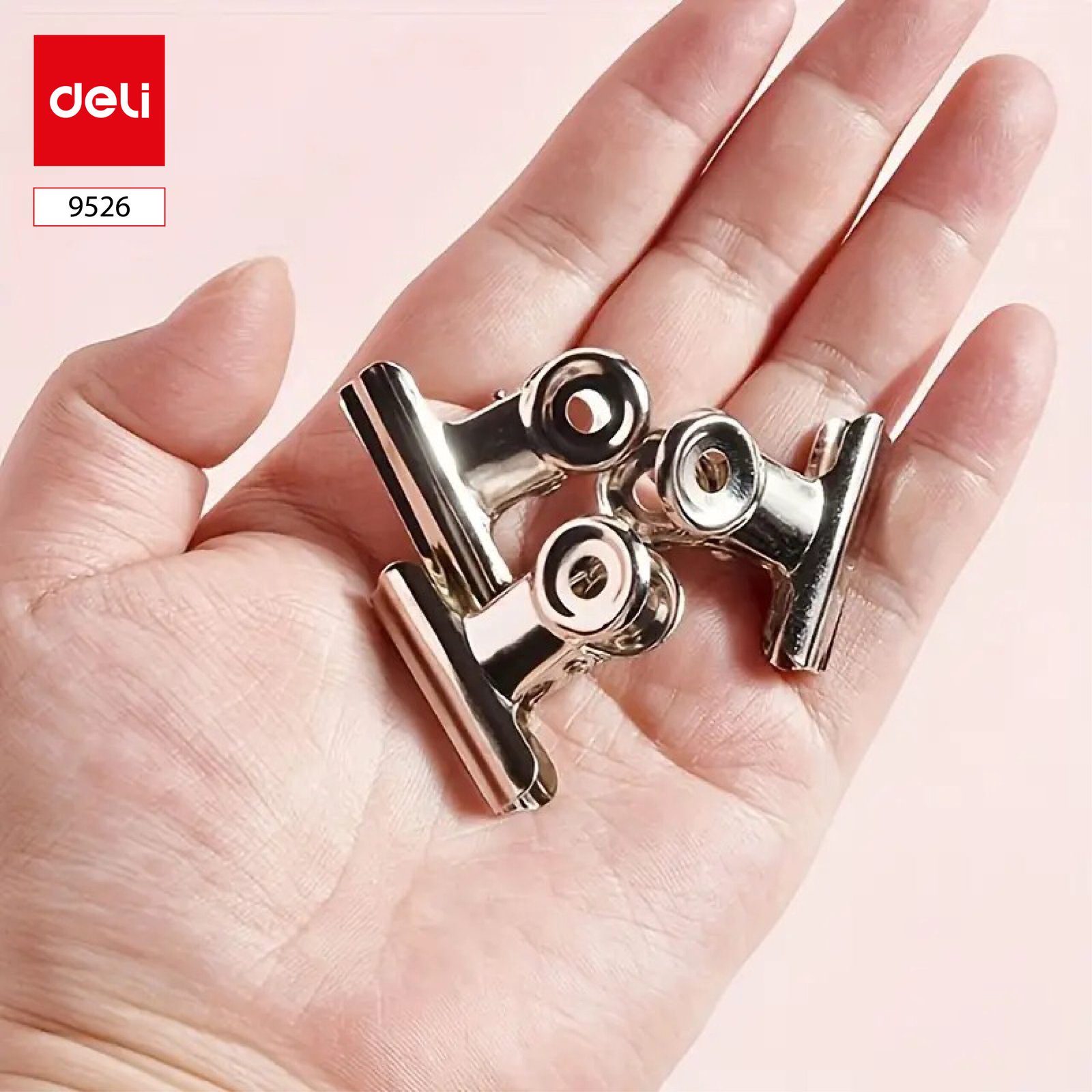 ديلي ملقط ورق صناعي - 19 مم - فضي -E9526