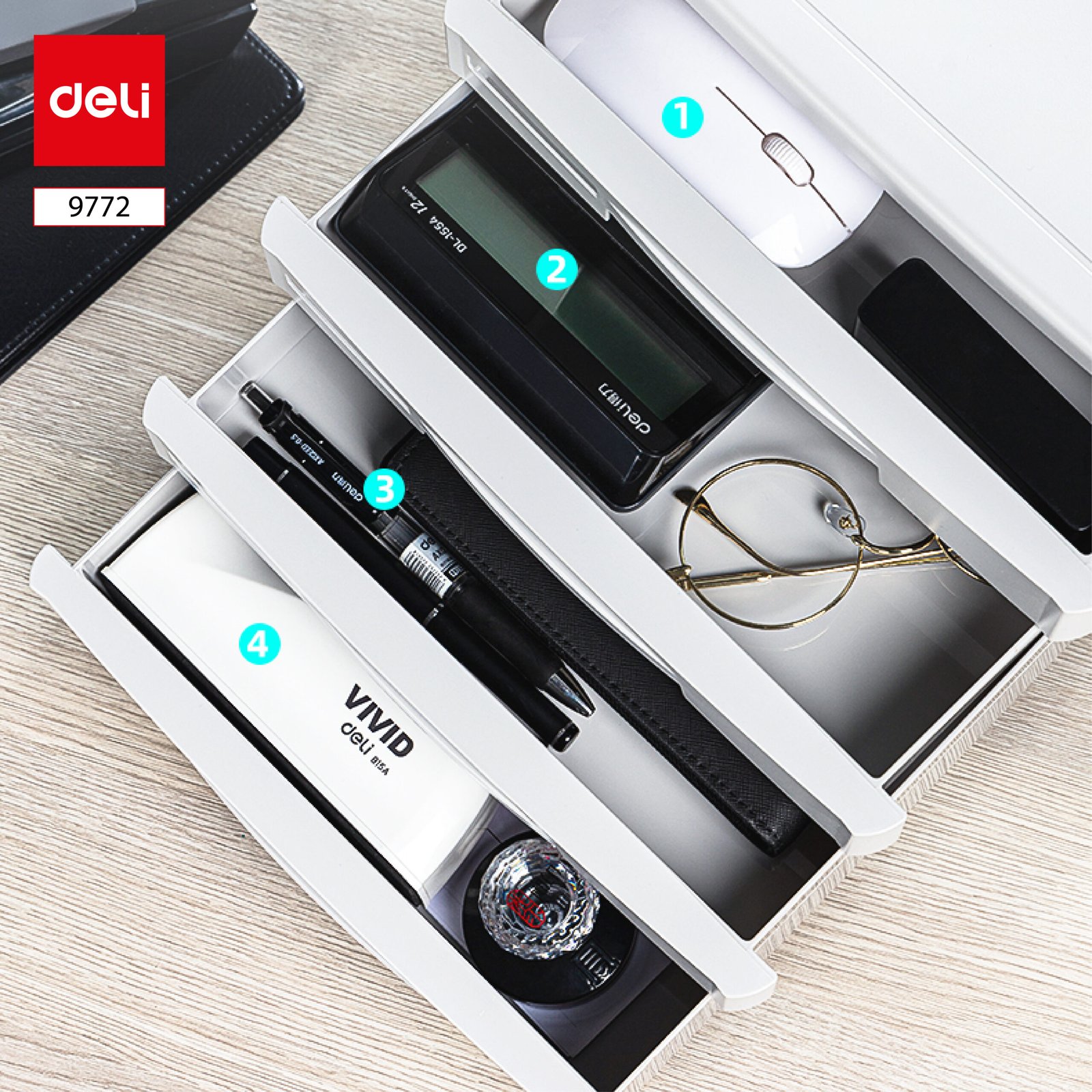 ديلي خزانة ملفات - 4 دروج - رمادي - E9772