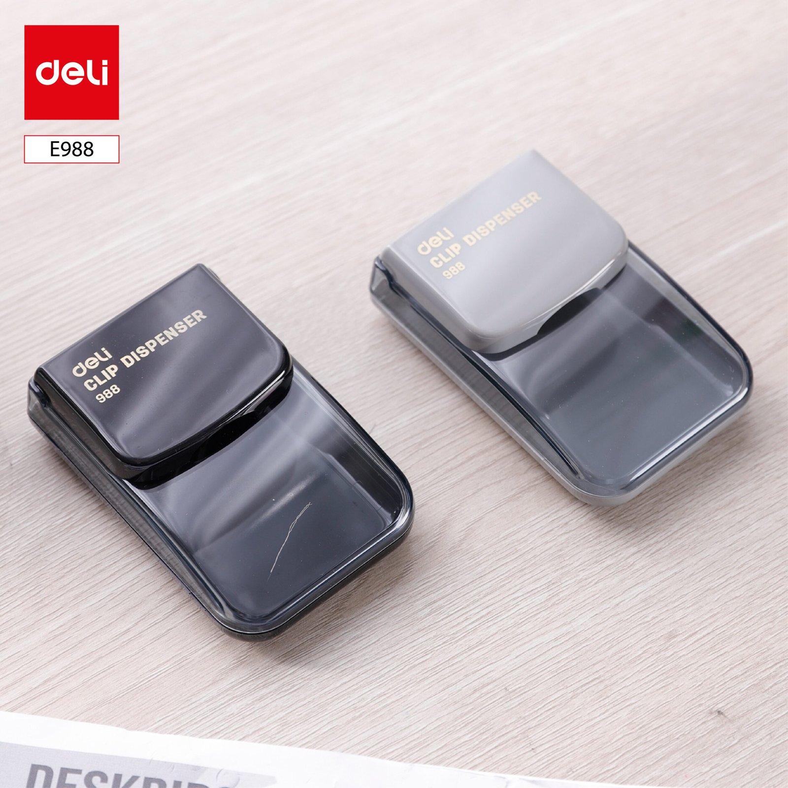 ديلي حافظة دبابيس ومشابك للمكتب - 100*65*32 mm - ألوان مختلفة - E988