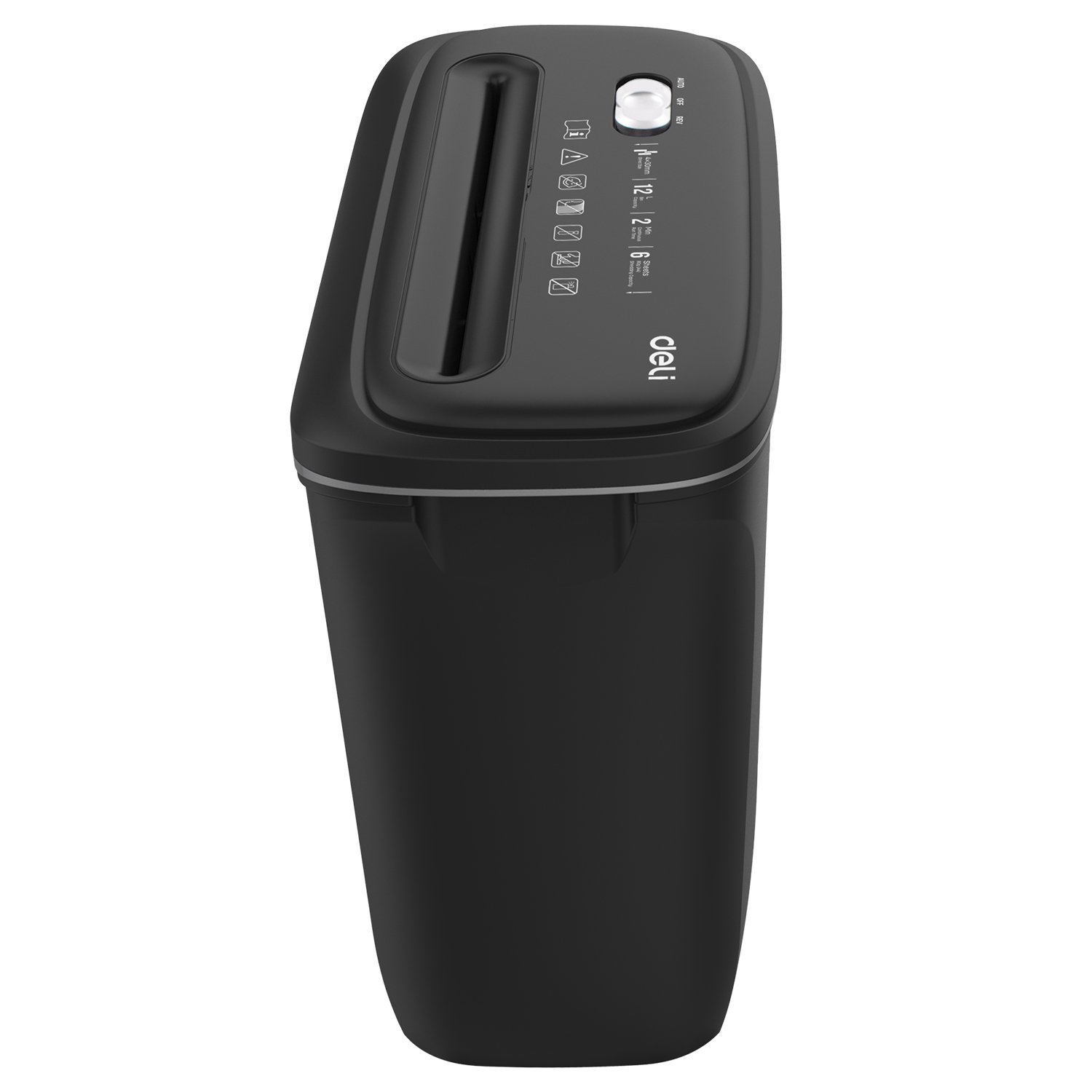 ديلي تلافة ورق قياس A4 - قدرة 6 ورقة - تلف مستمر 2 دقيقة - خزان سعة 12 لتر - أسود E9945