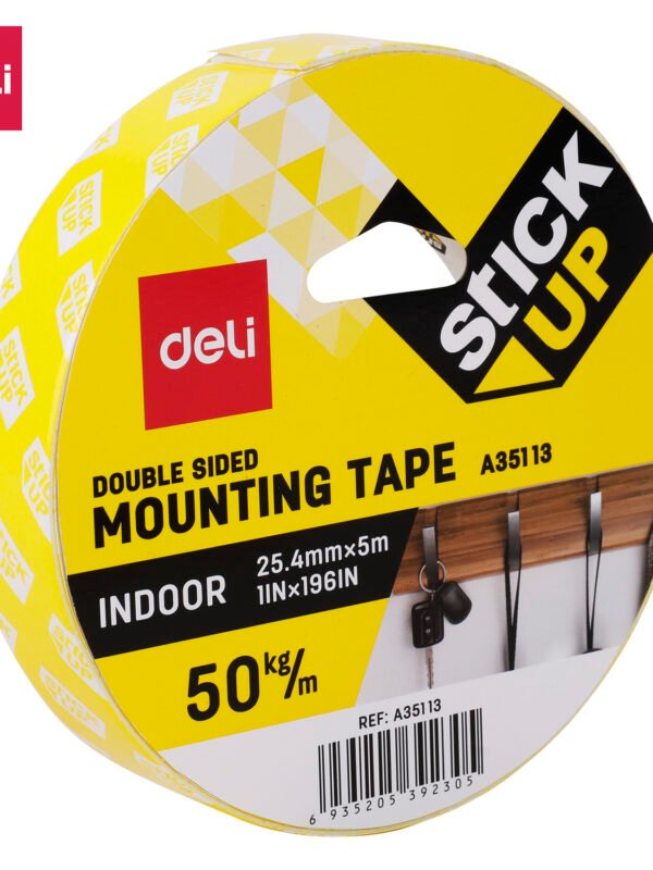 EA35113 (5) ديلي بكرة شريط لاصق وجهين 5 م - اسفنجي - عرض 25.4 مم - سماكة 1 مم - أبيض EA35113