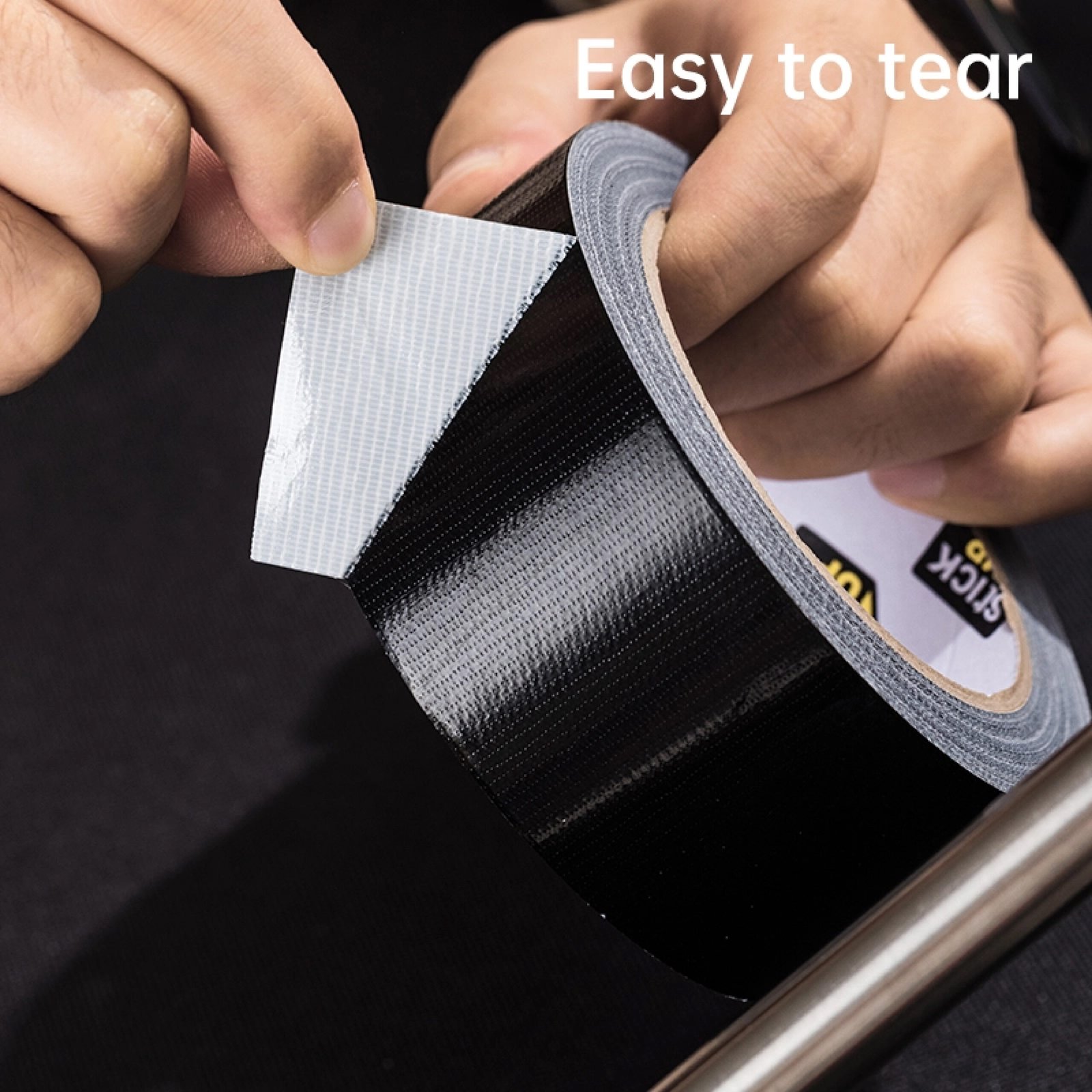 EA616 (3) ديلي بكرة شريط لاصق 20 متر - قماش - عرض 48 مم - أسود EA616