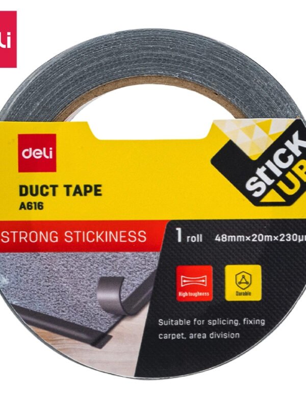 EA616 (4) ديلي بكرة شريط لاصق 20 متر - قماش - عرض 48 مم - أسود EA616