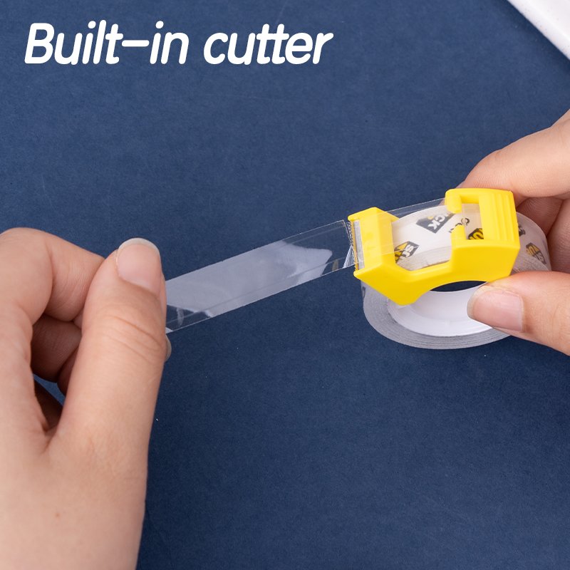 ديلي بكرة شريط لاصق - شفاف - 30 يارد - عرض 12 مم - مع مقبض للتحكم والقطع - EA697